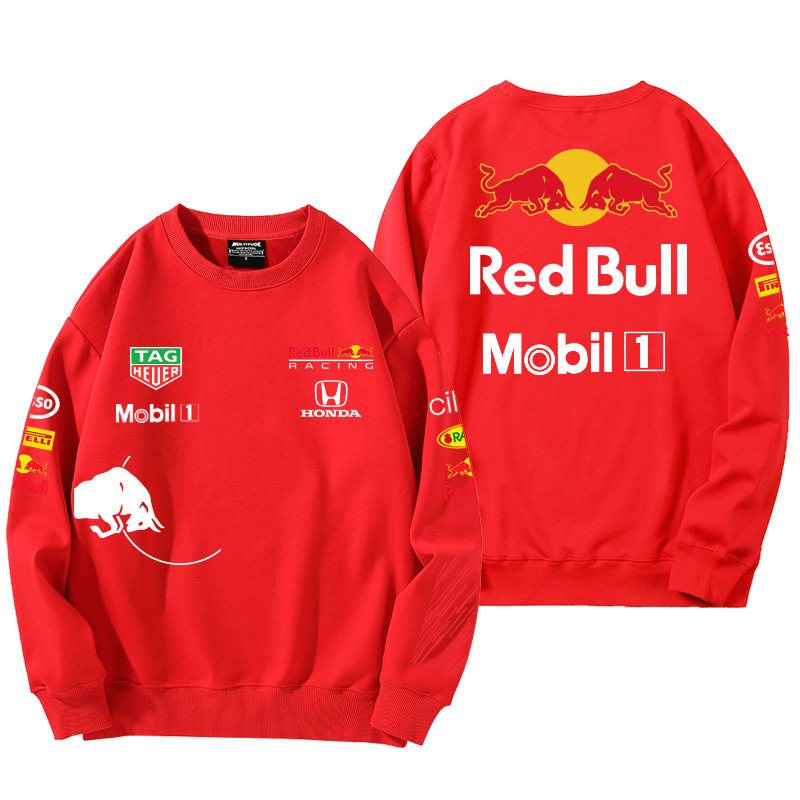 Sweatshirt Red Bull Racing Mobil 1 Coton Homme Col Rond